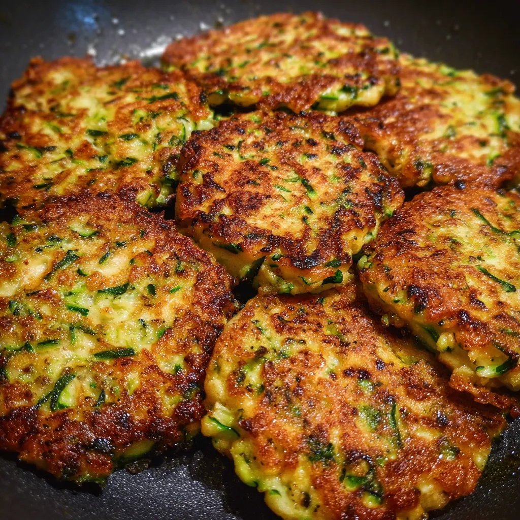 Crispy zucchini fritters