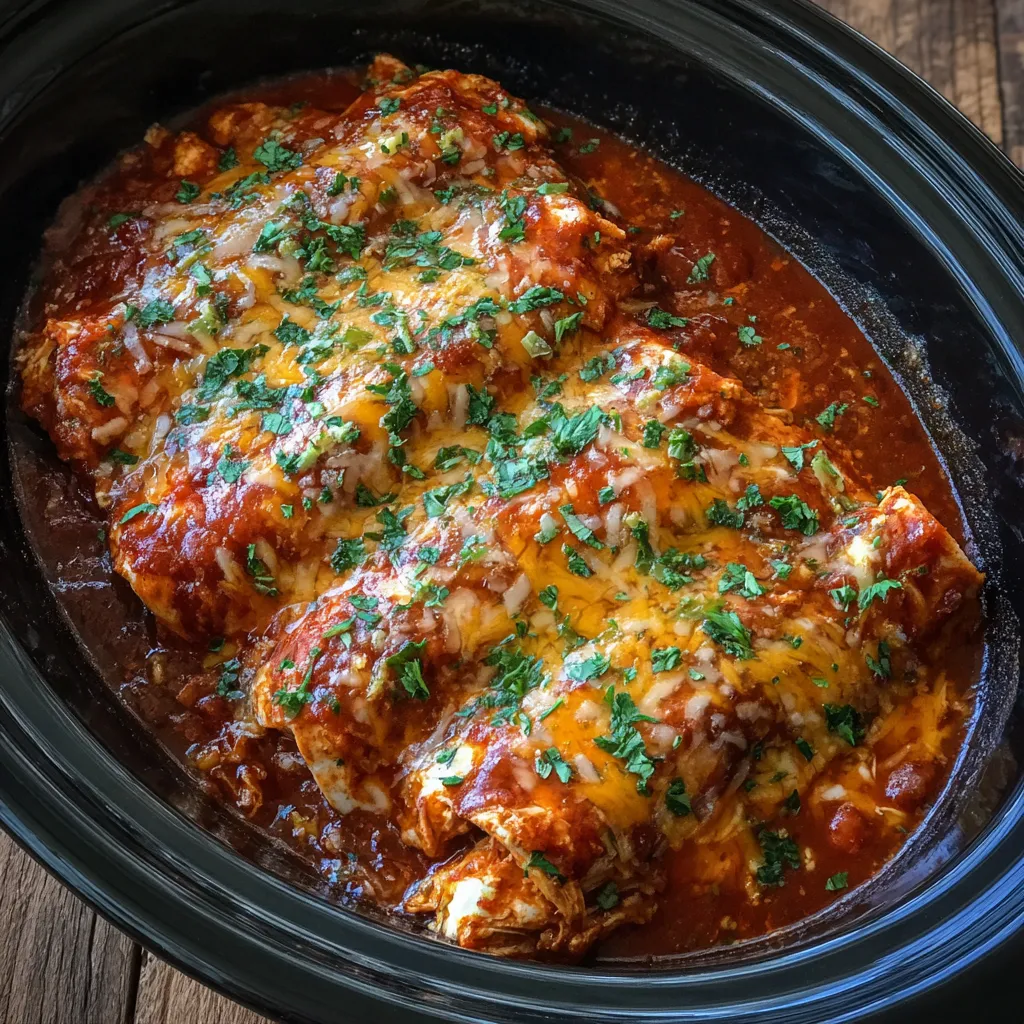 Cheesy chicken enchilada crockpot