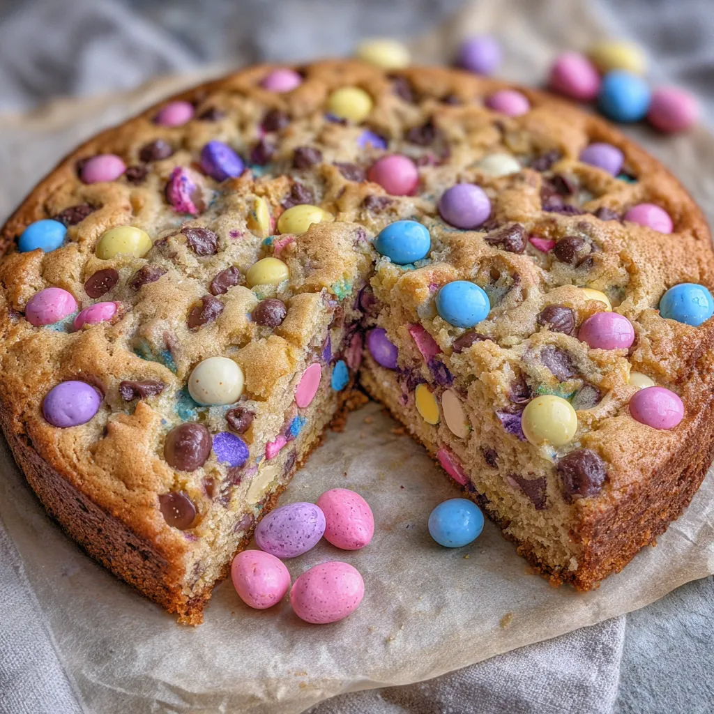 Easter candy cookie cake