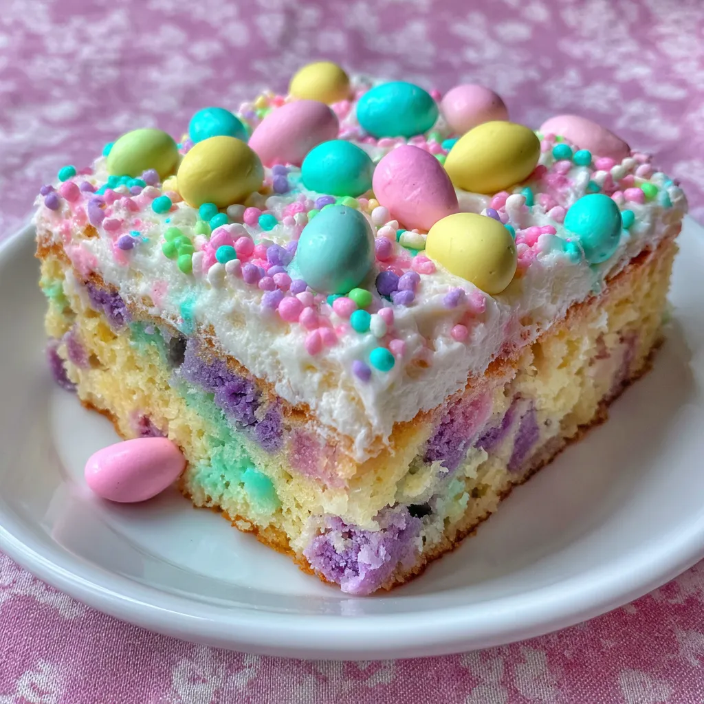 Easter poke cake
