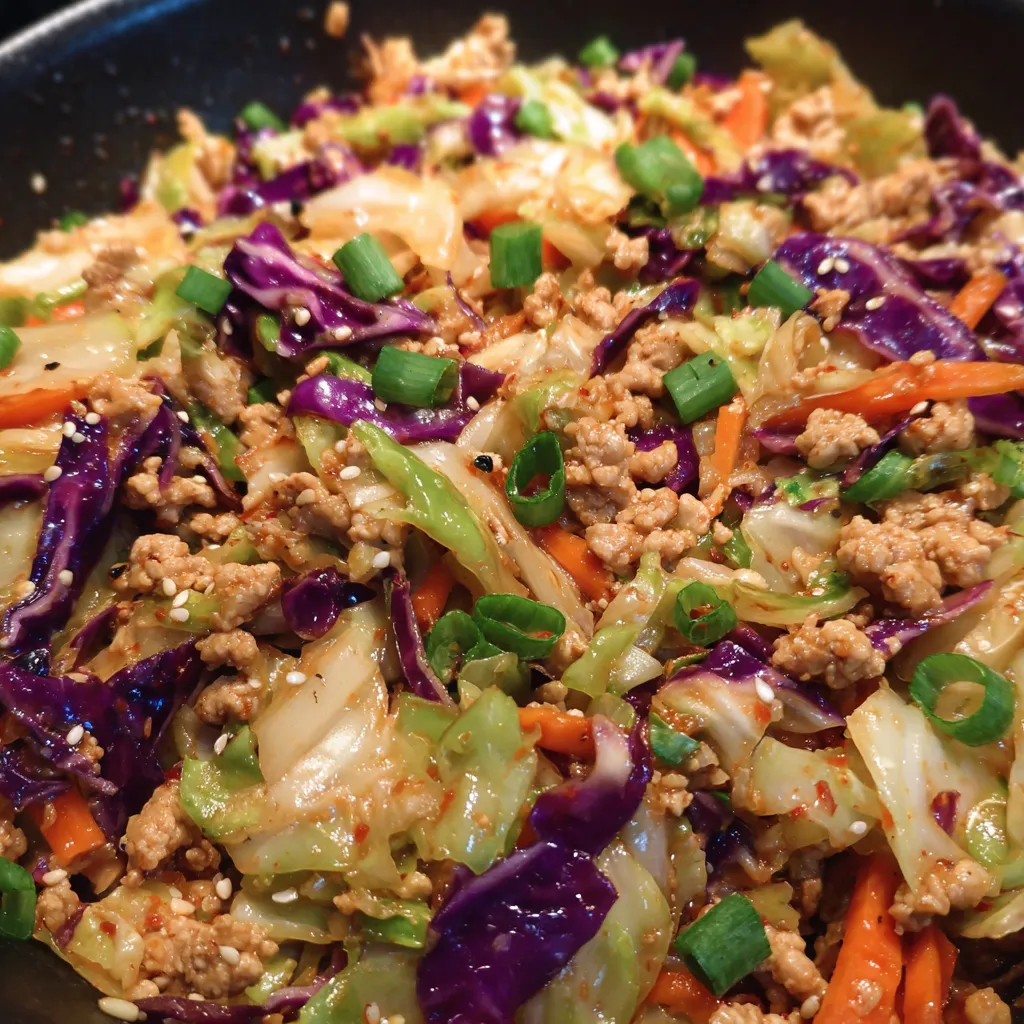 Healthy egg roll in a bowl