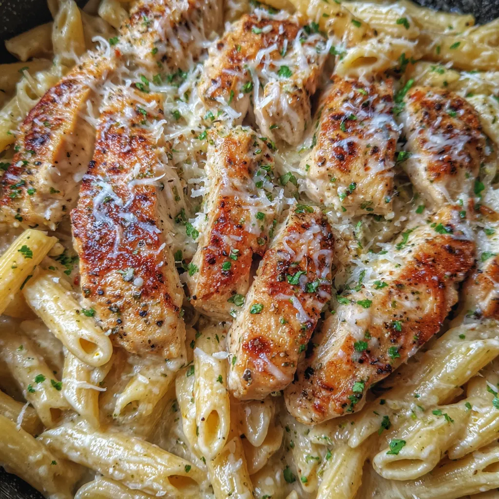 Garlic parmesan chicken pasta