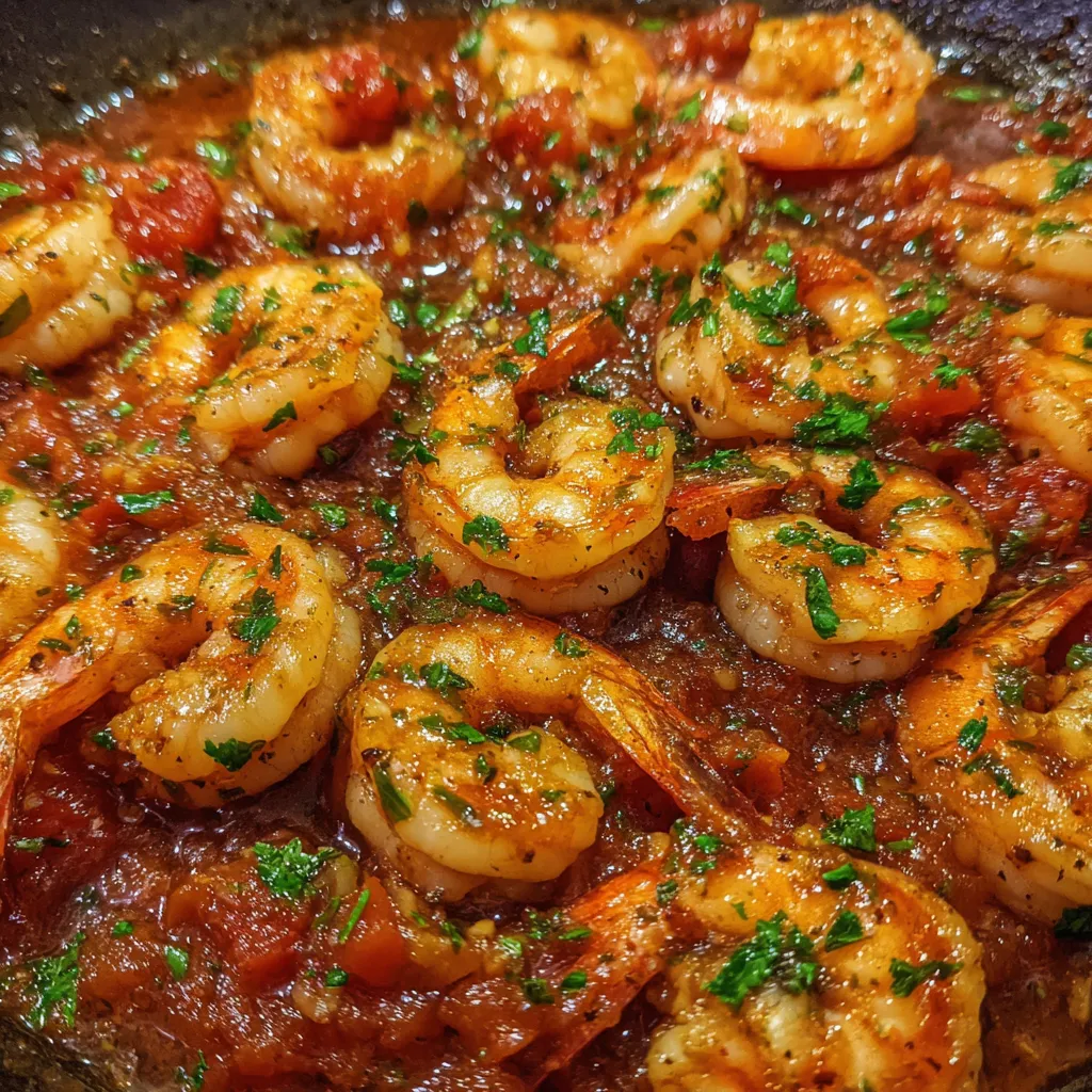 Shrimp skillet in tomato sauce