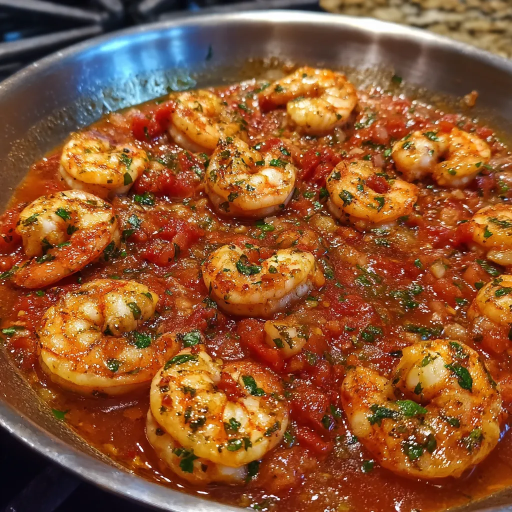 Shrimp served with bread