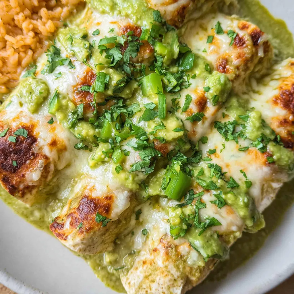 Enchiladas with salsa verde