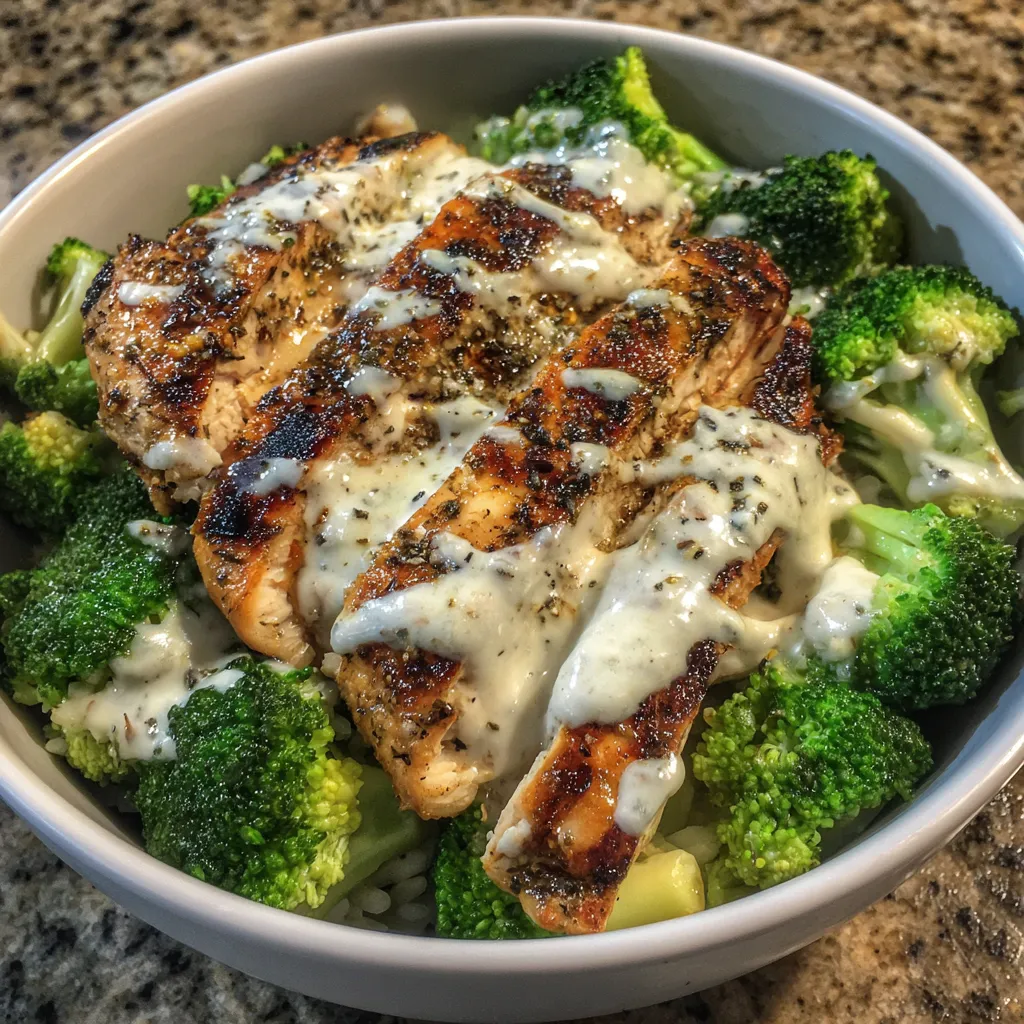 Meal prep chicken broccoli bowls