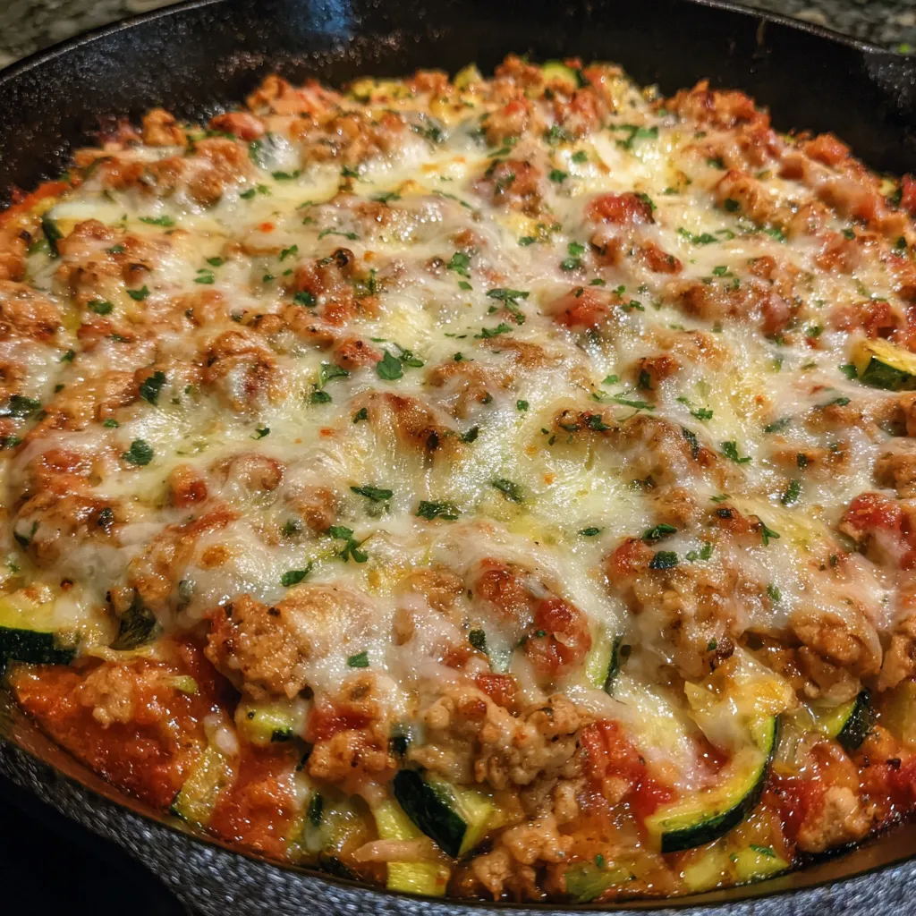 Ground turkey zucchini casserole