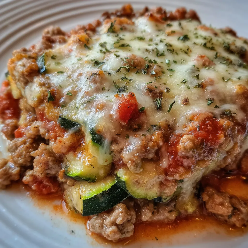 Healthy turkey zucchini casserole