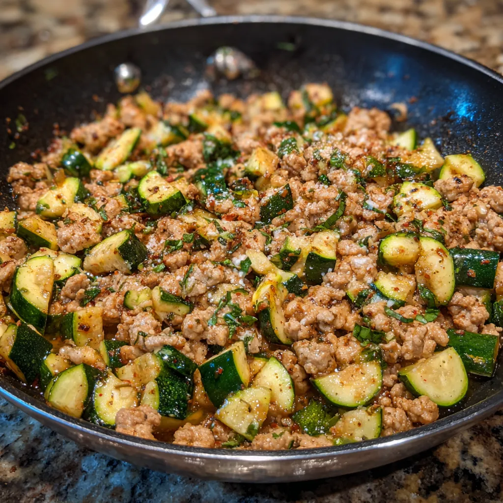 One pan turkey zucchini