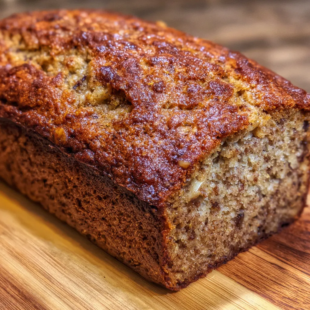 Sliced banana bread