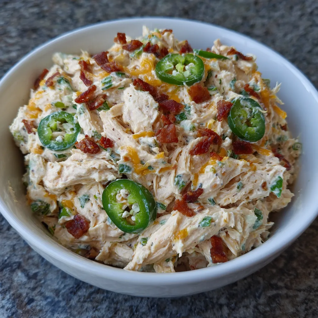 Jalapeño popper chicken salad