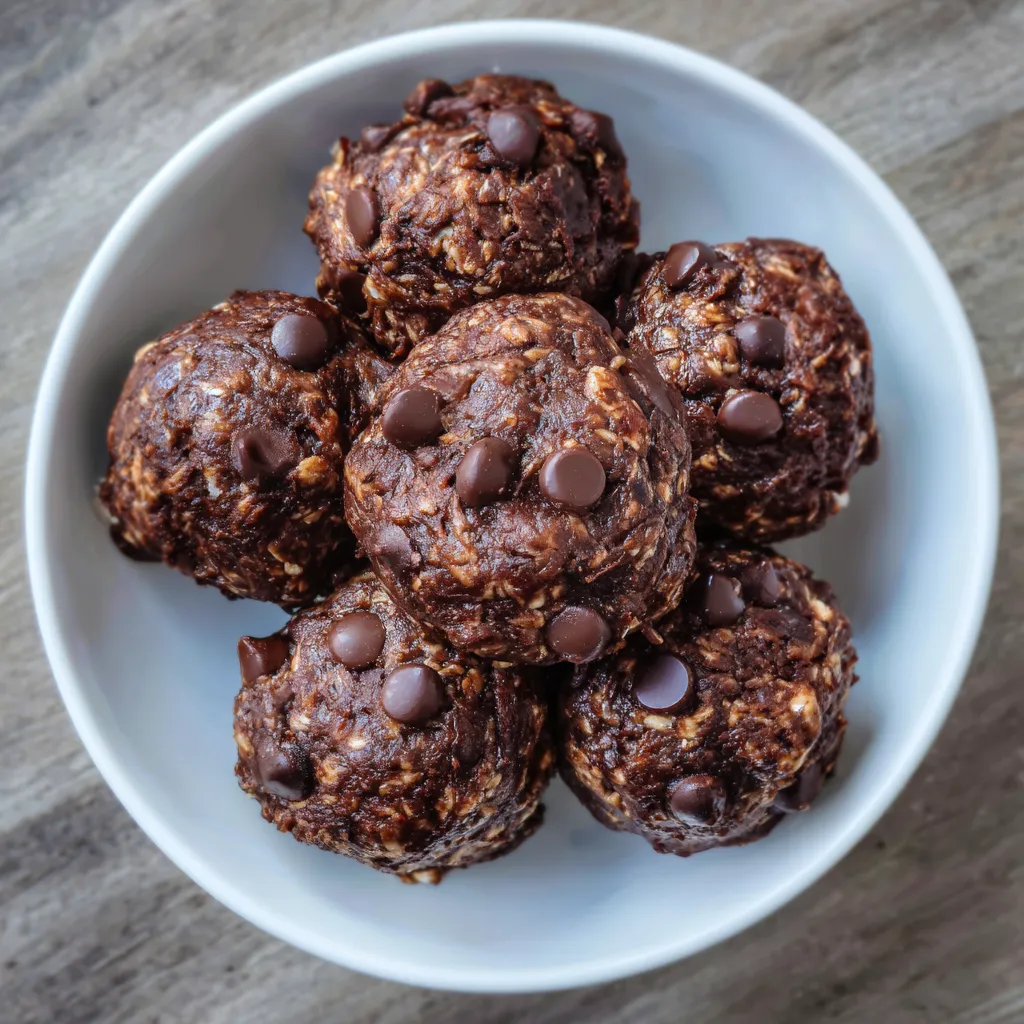 Cottage cheese brownie protein bites