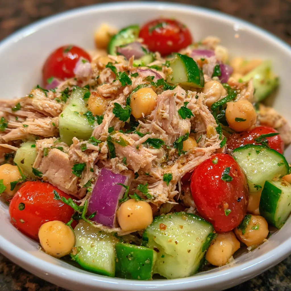 Tuna and garbanzo salad