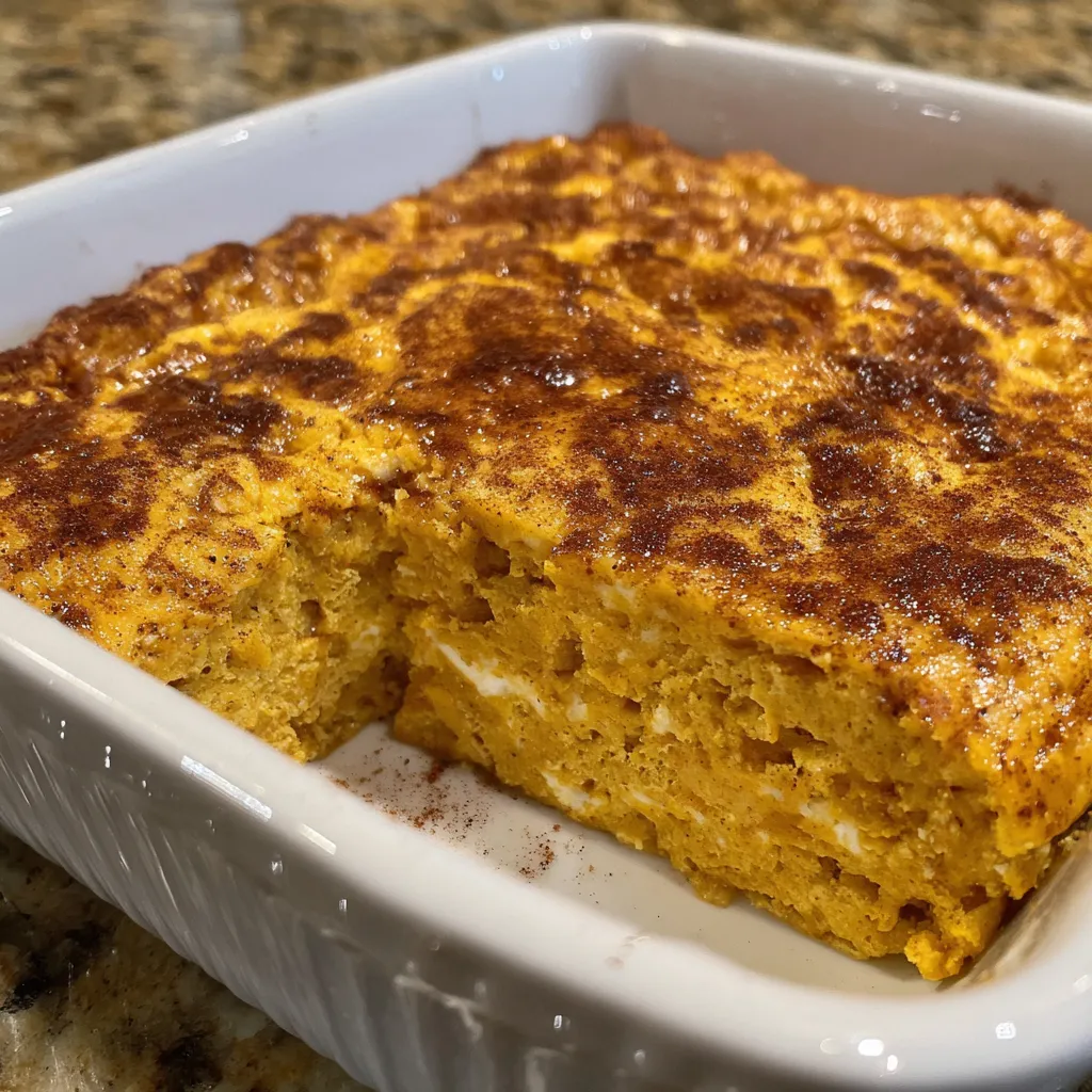 Pumpkin cottage cheese bake