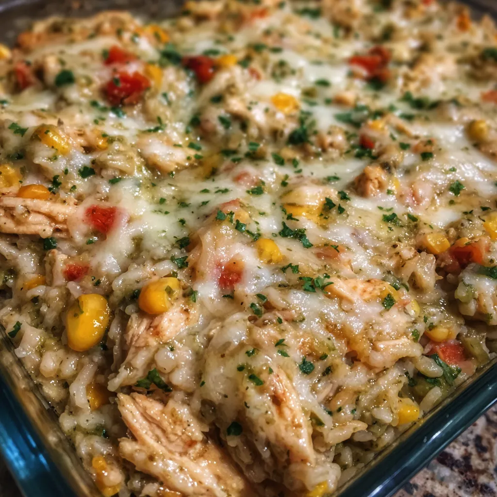 Healthy green chicken casserole