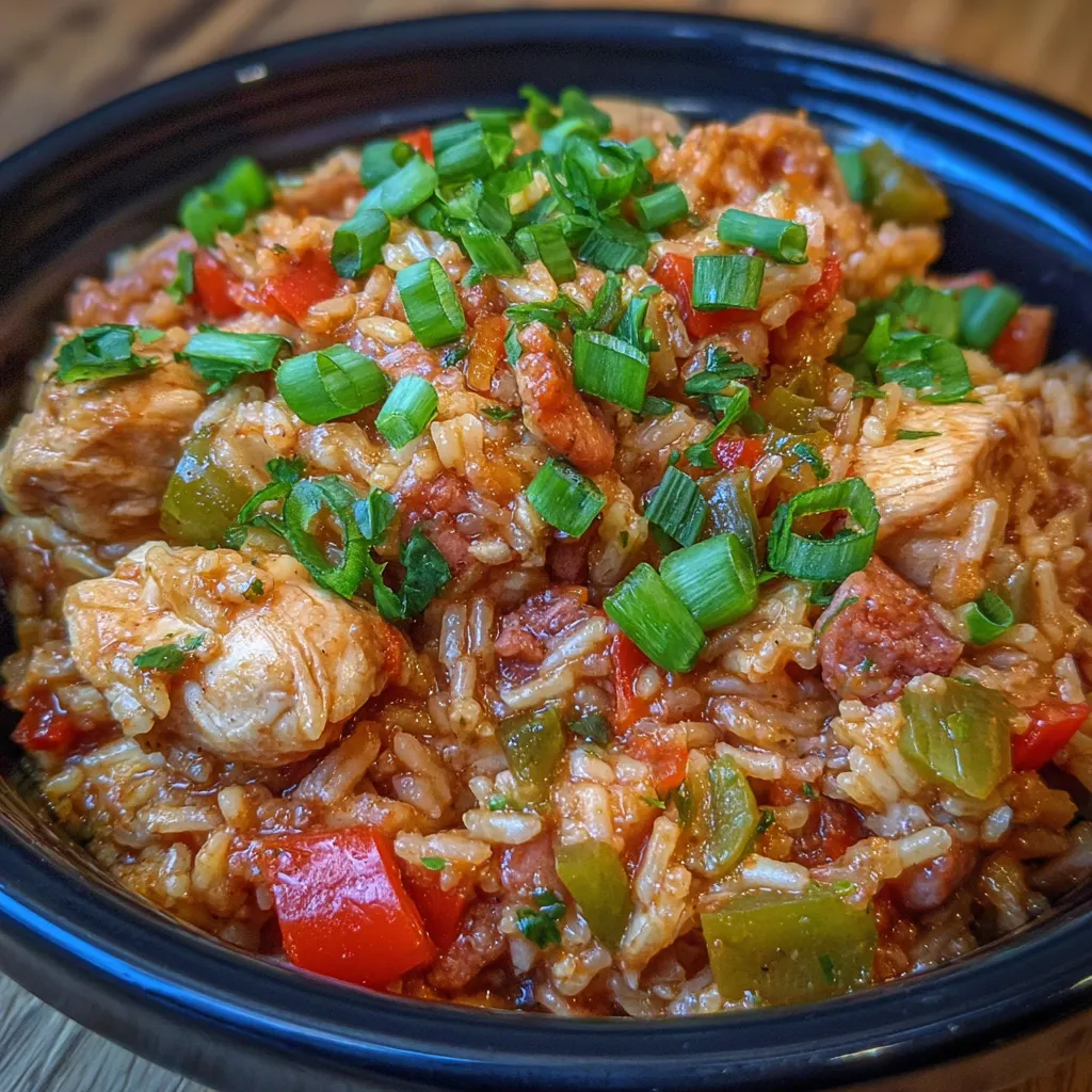 Slow cooker chicken jambalaya