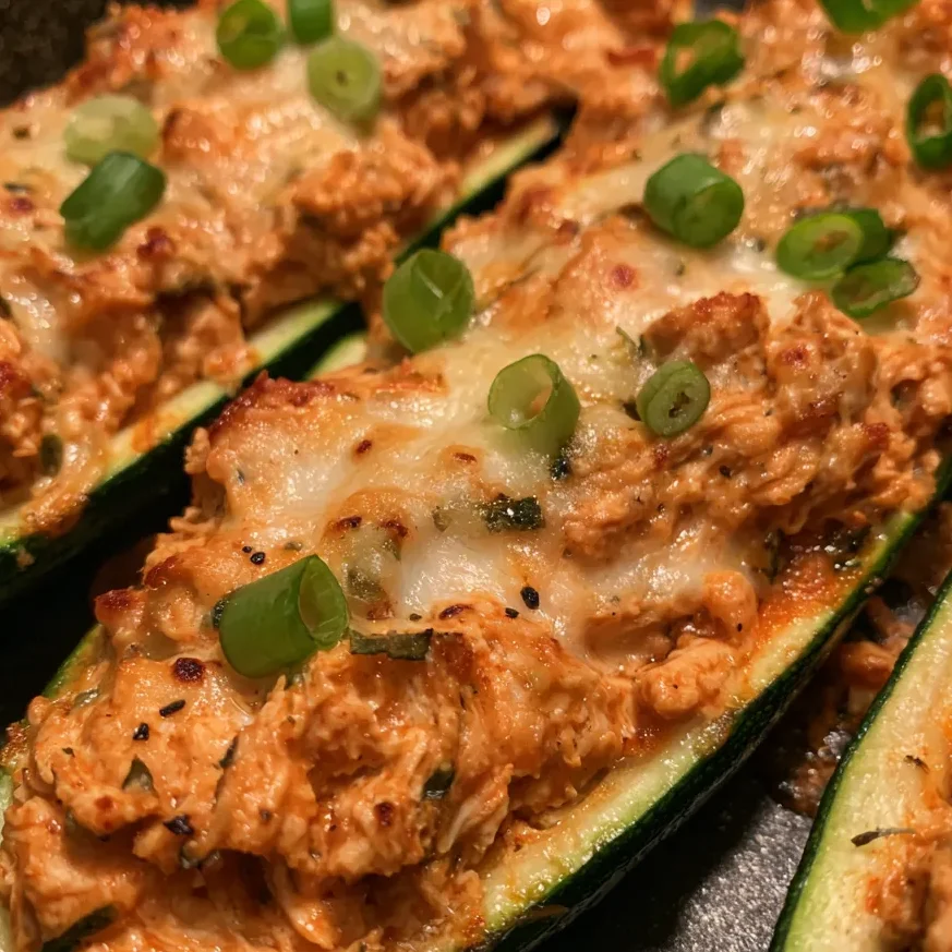 Zucchini boats close-up