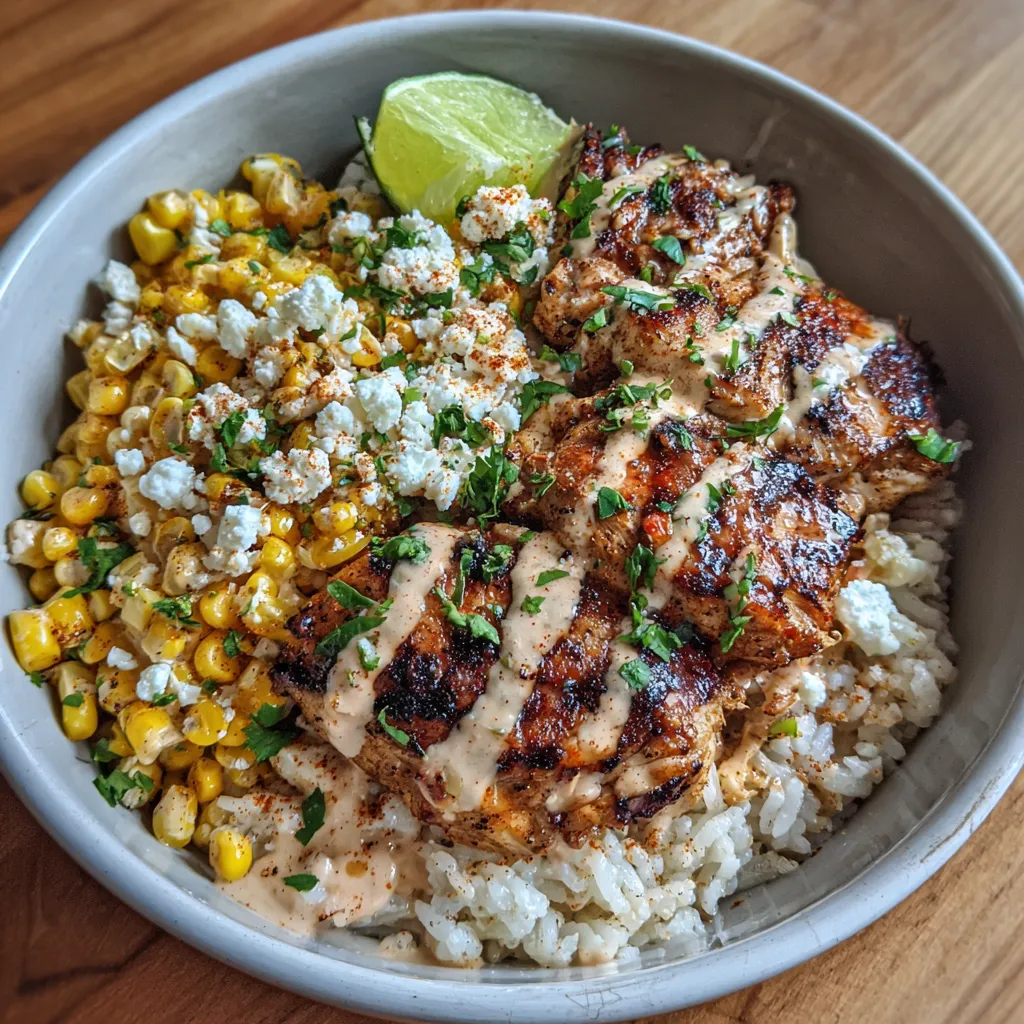 Mexican street corn chicken bowl