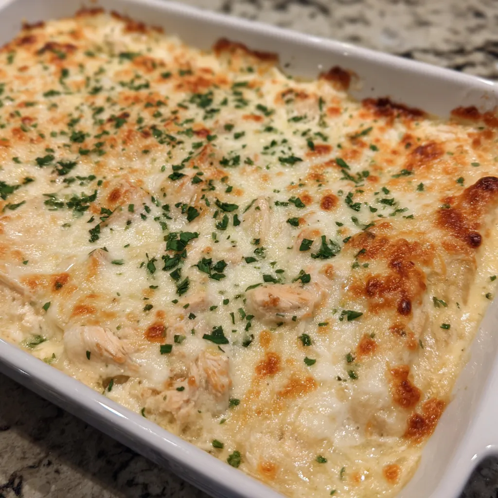 White chicken enchilada casserole