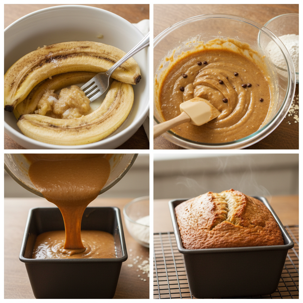 Banana Bread cooking steps