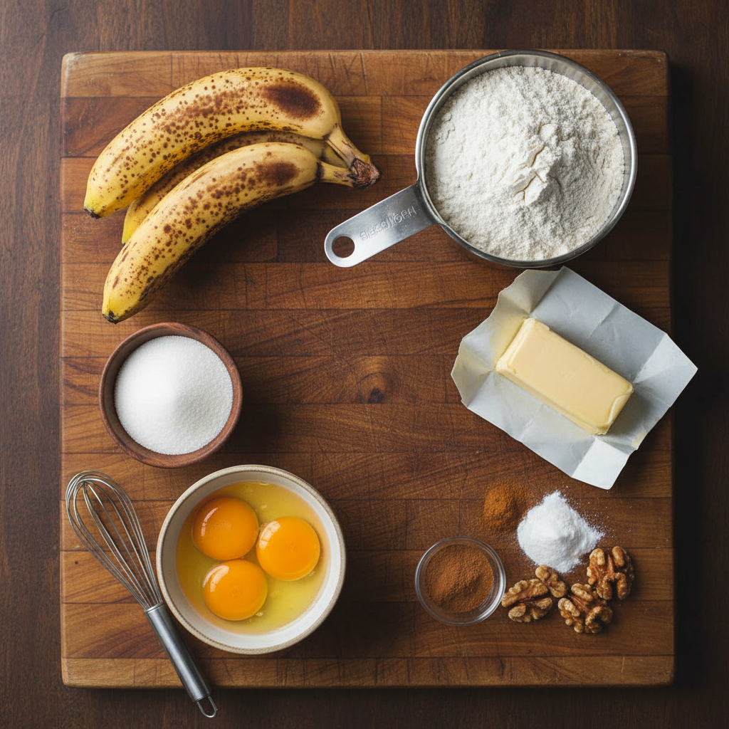 Banana Bread ingredients