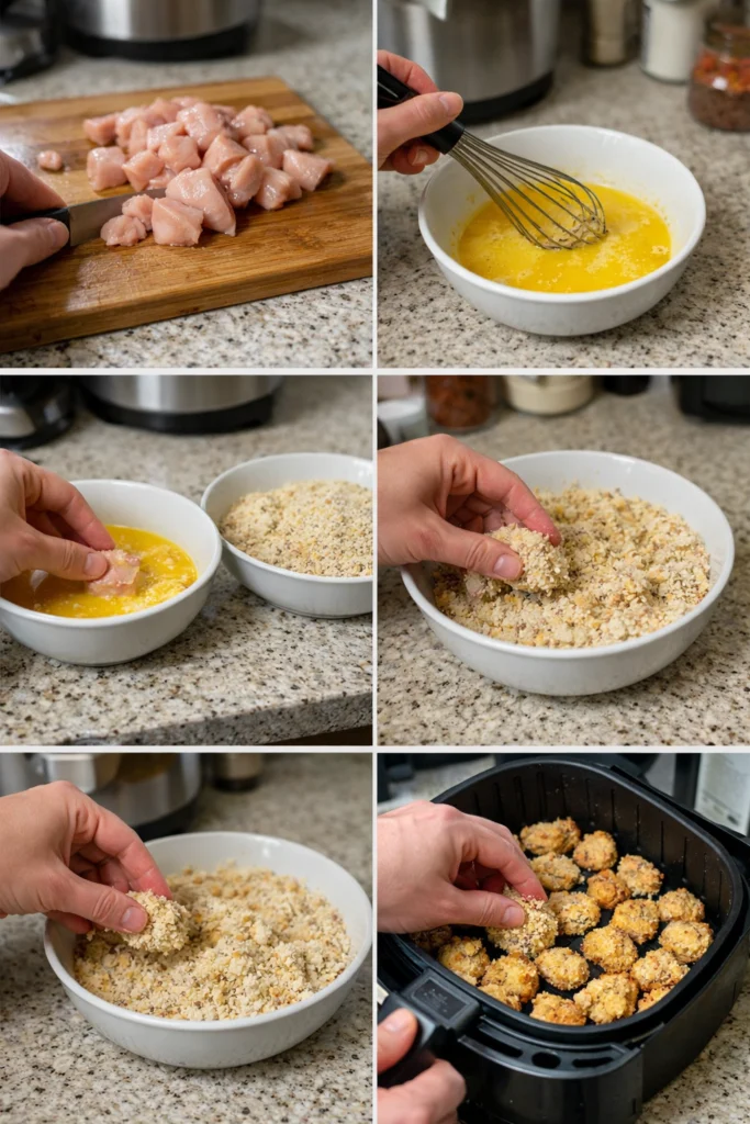 Air Fryer Ranch-Crusted Chicken Bites