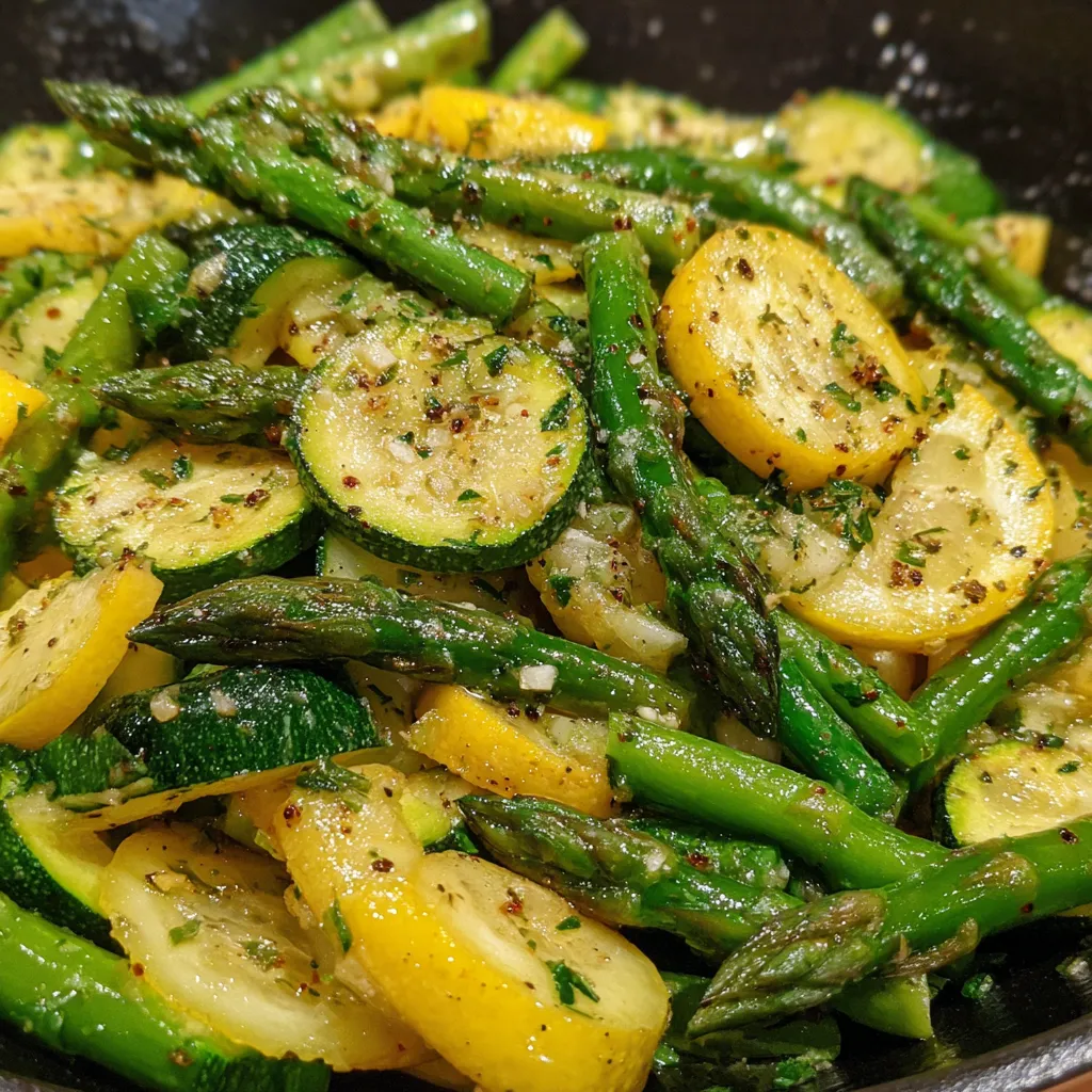 Asparagus zucchini squash sauté