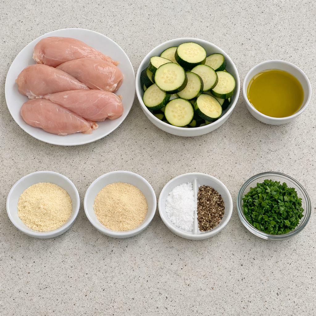 Baked Chicken and Zucchini