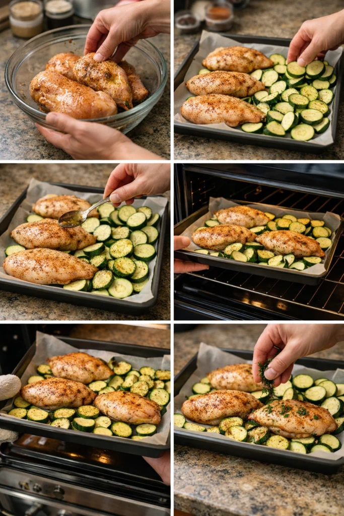 Baked Chicken and Zucchini