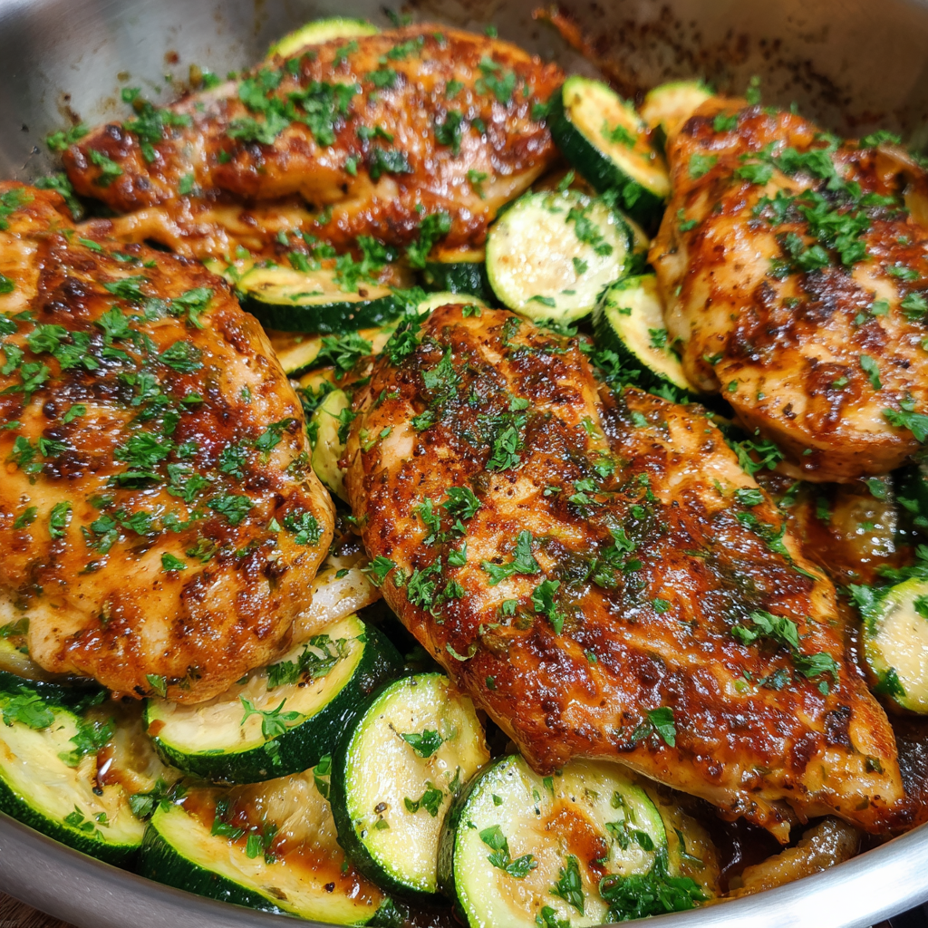 Baked Chicken and Zucchini