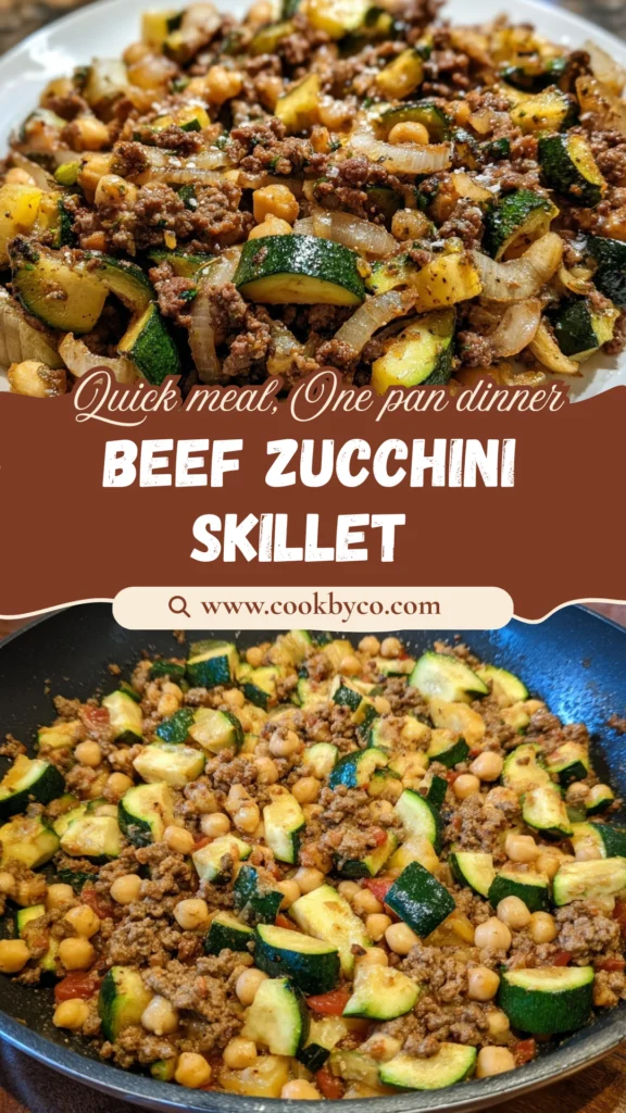 Beef Zucchini Chickpea Skillet