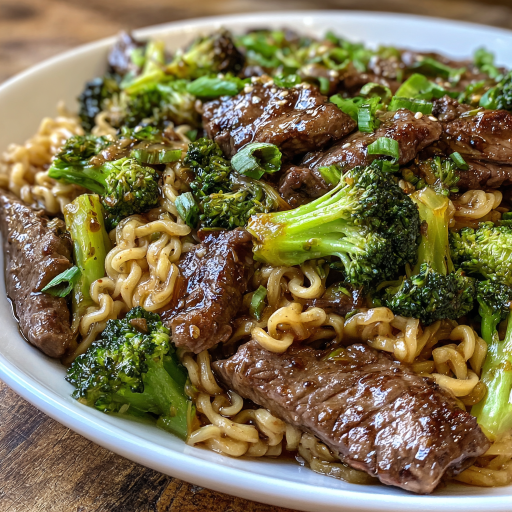 Beef and Broccoli Ramen Stir Fry