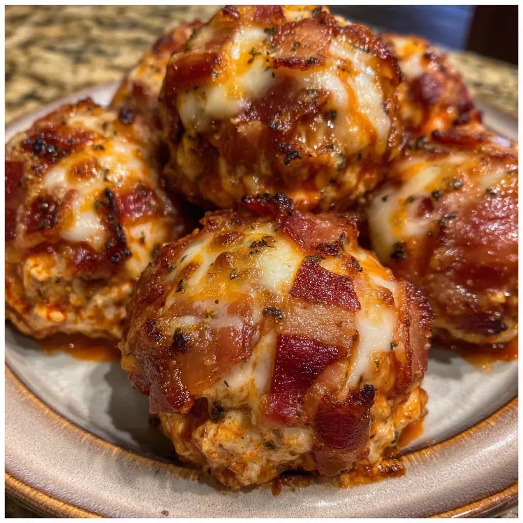 Cheesy buffalo chicken bombs baked