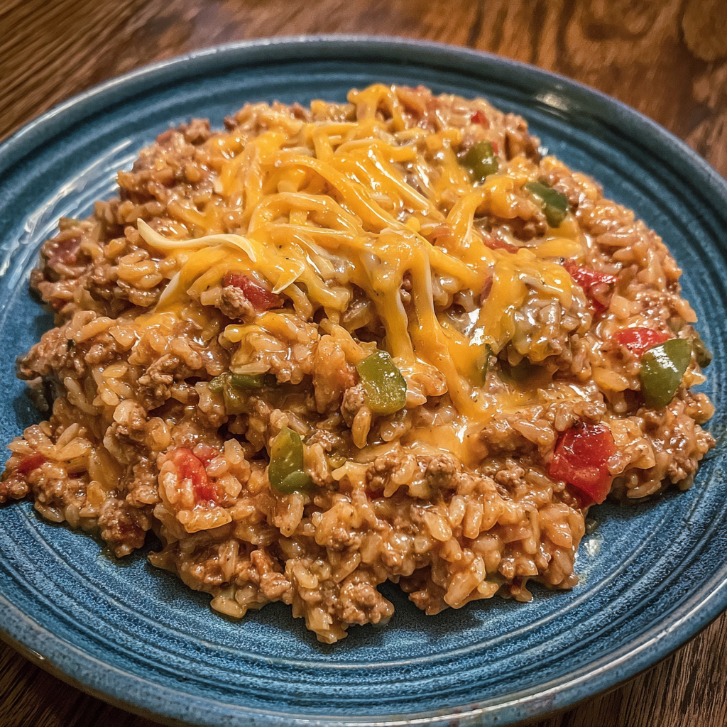 Cheesy Taco Ground Beef and Rice