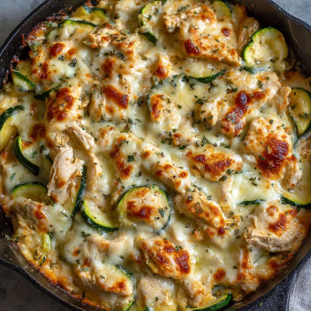 Healthy chicken zucchini bake