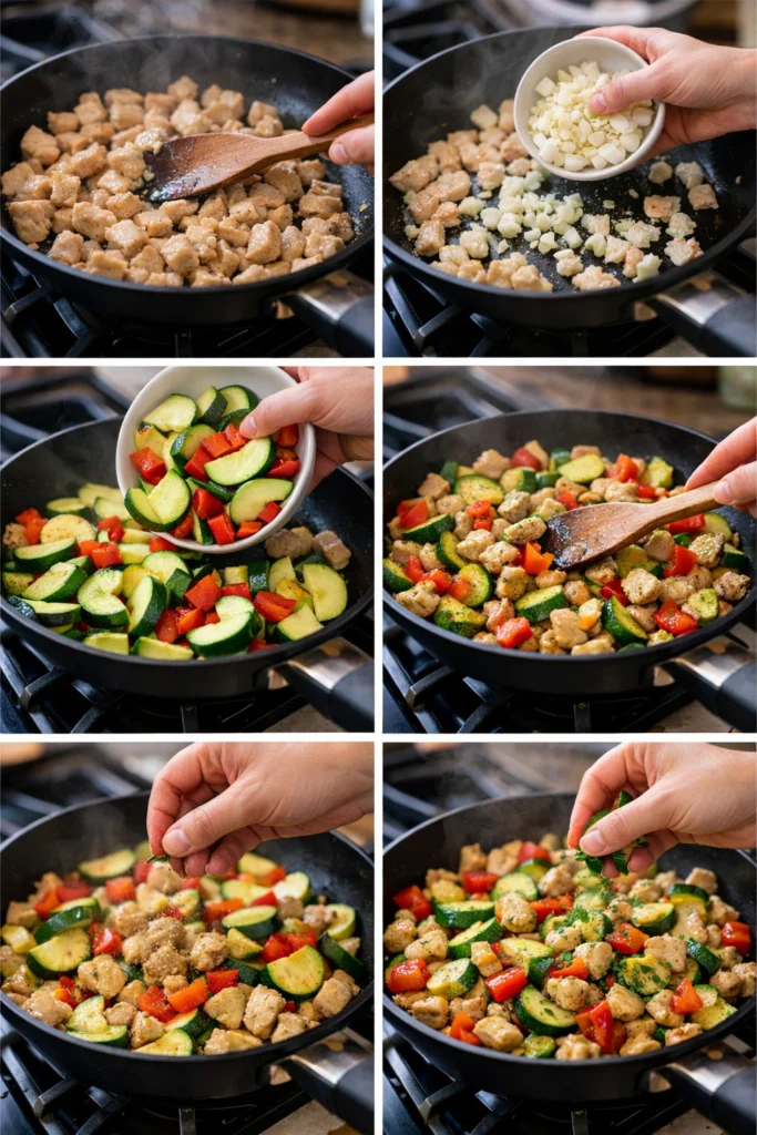 Chicken and Zucchini Skillet