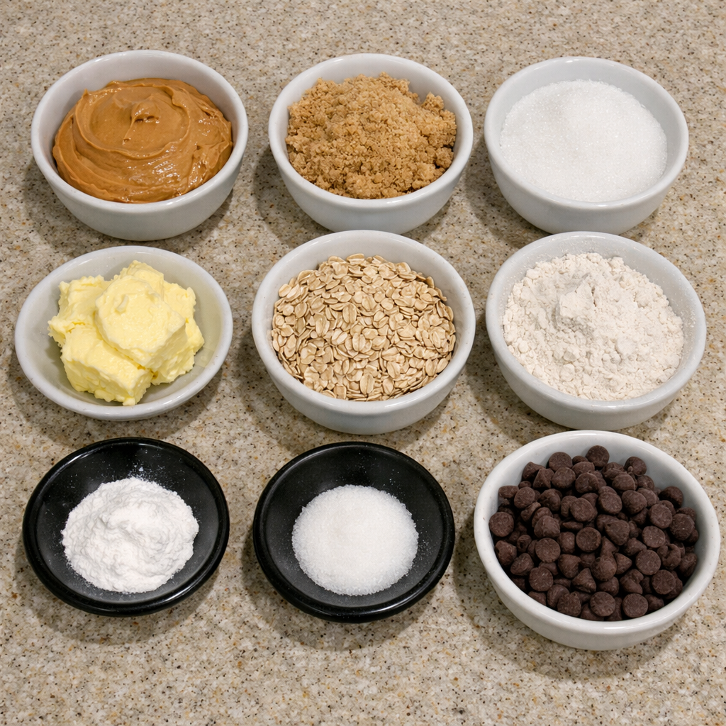 Chocolate Chip Peanut Butter Oatmeal Bars