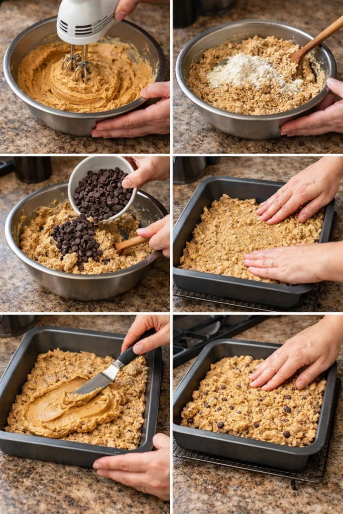 Chocolate Chip Peanut Butter Oatmeal Bars
