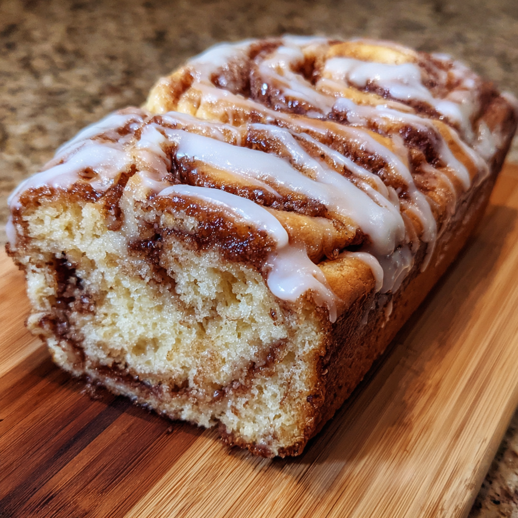 Cinnamon roll bread loaf