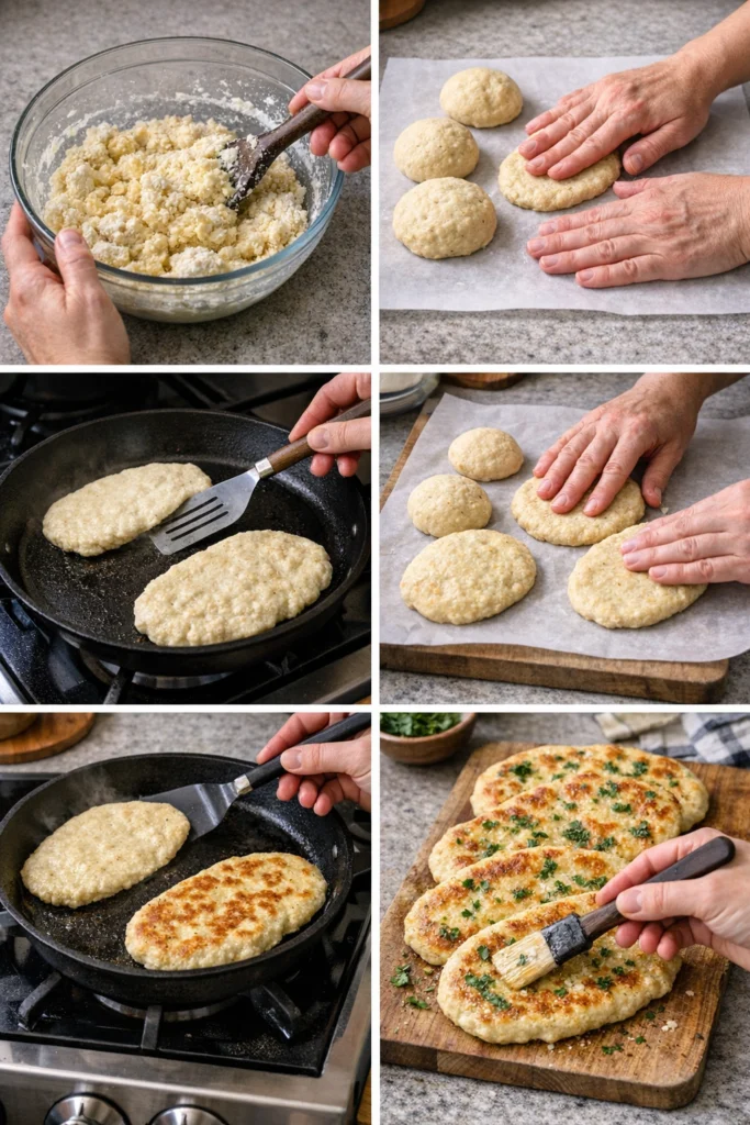 Cottage Cheese Garlic Skillet Naan