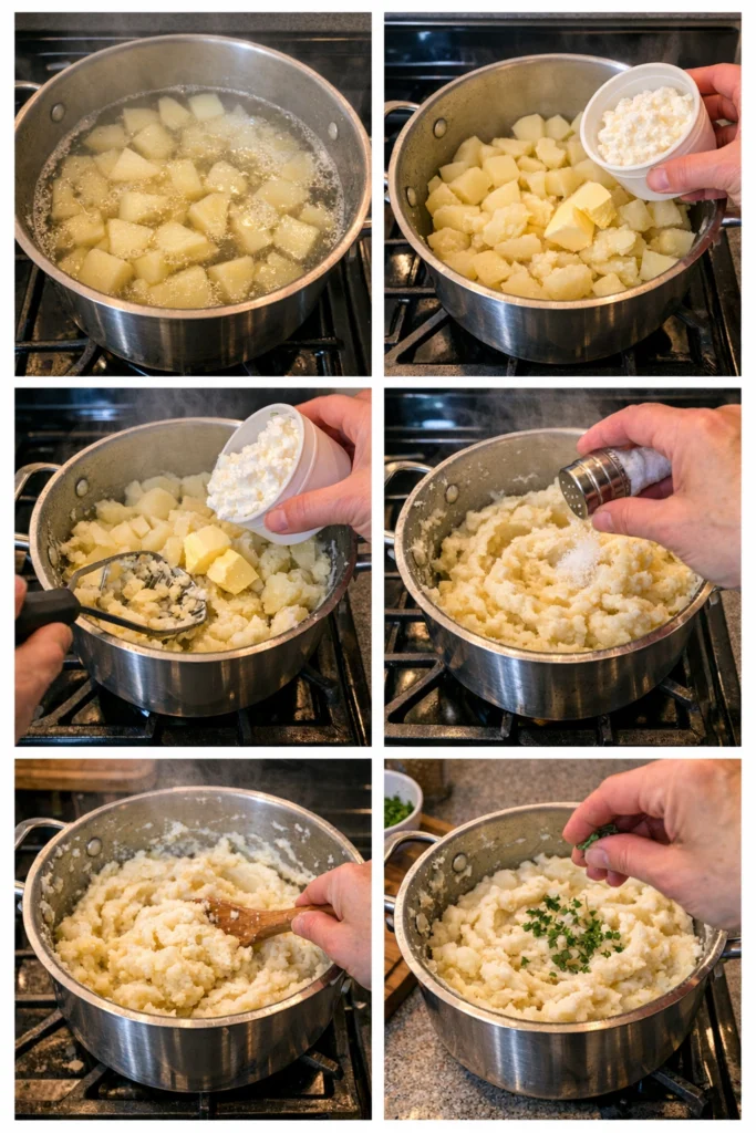 Cottage Cheese Mashed Potatoes