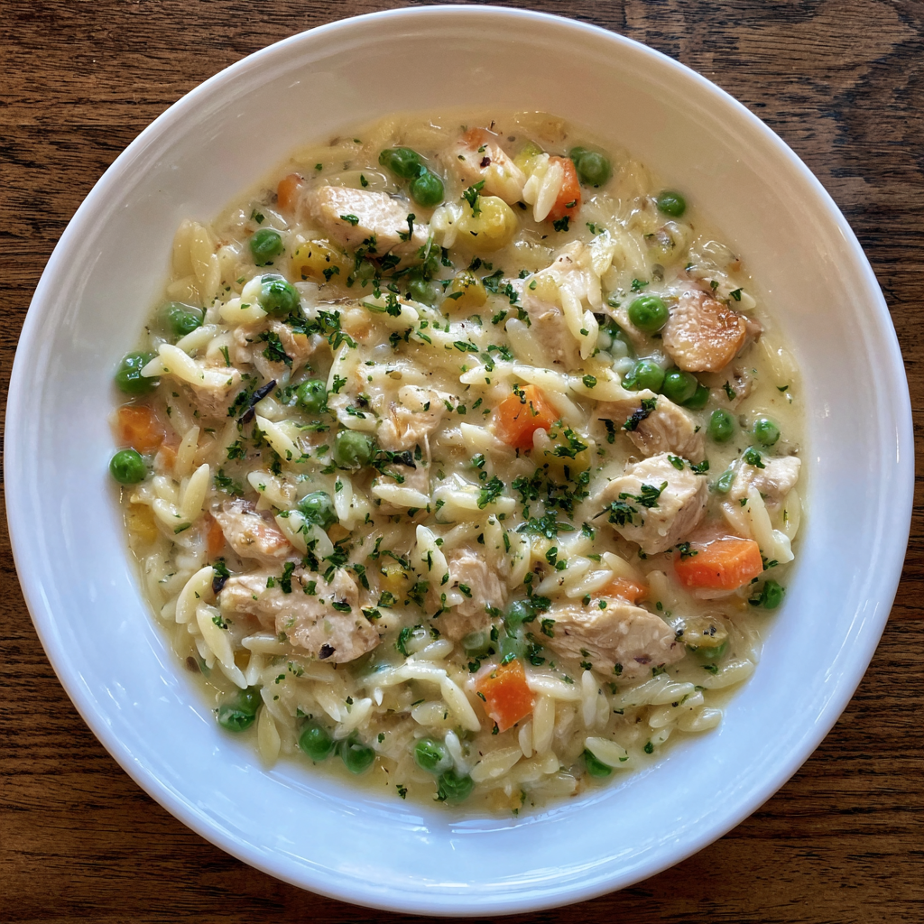 Cozy Chicken Pot Pie Orzo