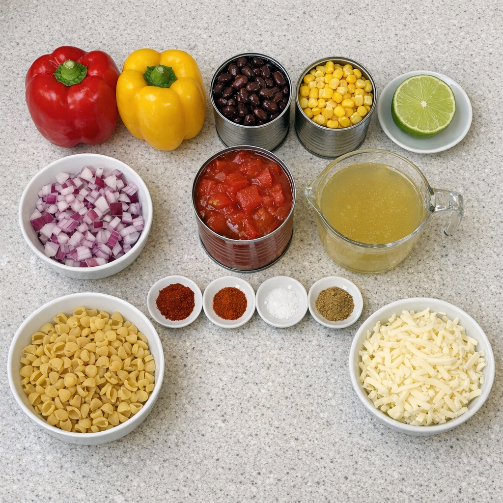 Creamy Black Bean Fajita Pasta