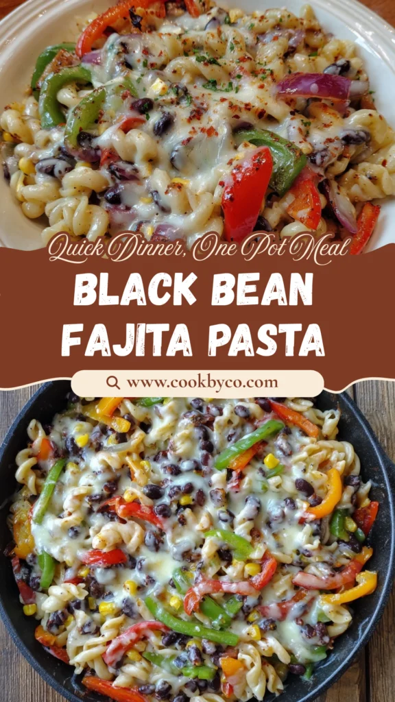 Creamy Black Bean Fajita Pasta