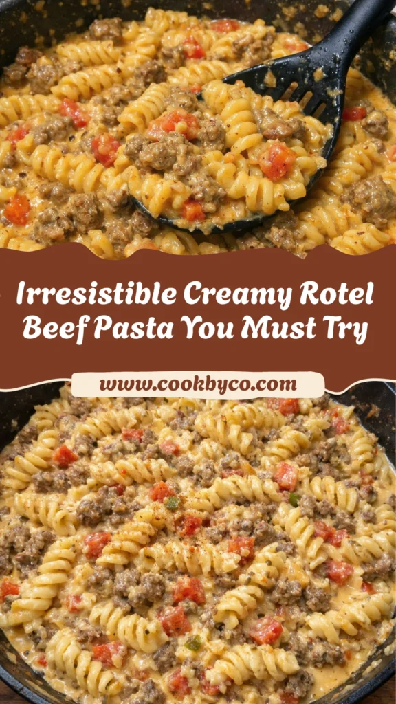 Creamy Rotel Pasta with Ground Beef