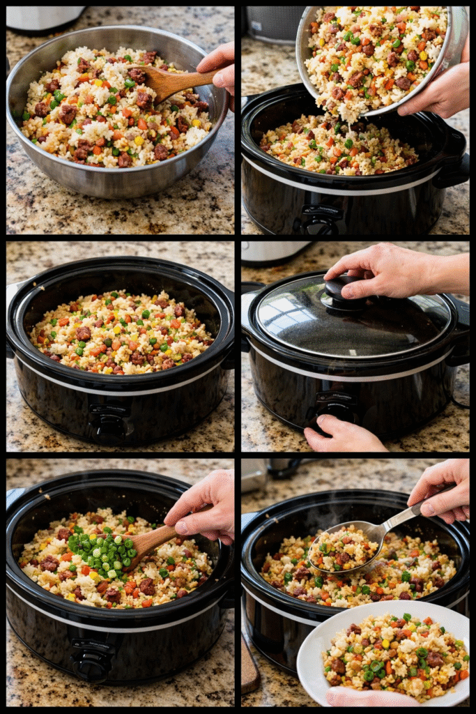 Crockpot Beef Fried Rice