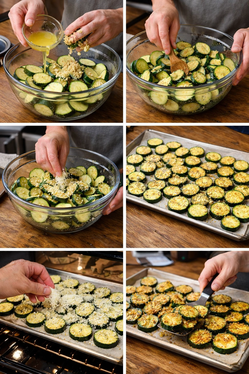 Crunchy Garlic Parmesan Roasted Zucchini