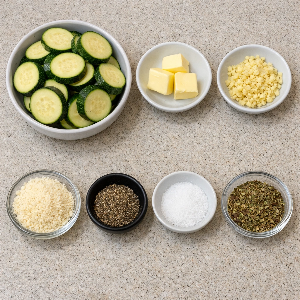 Crunchy Garlic Parmesan Roasted Zucchini