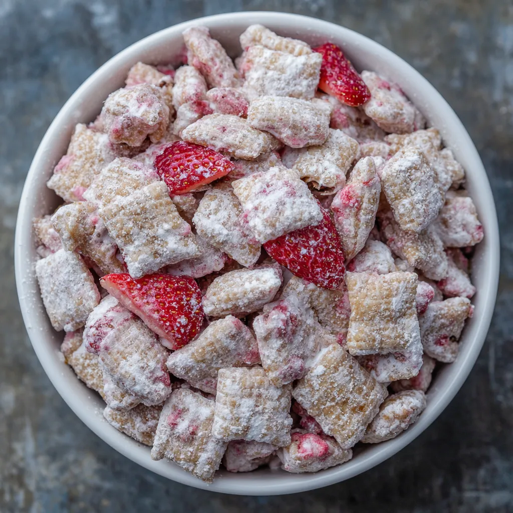 Strawberry shortcake puppy chow