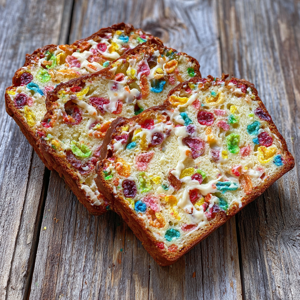 Fruity Pebbles Breakfast Bread